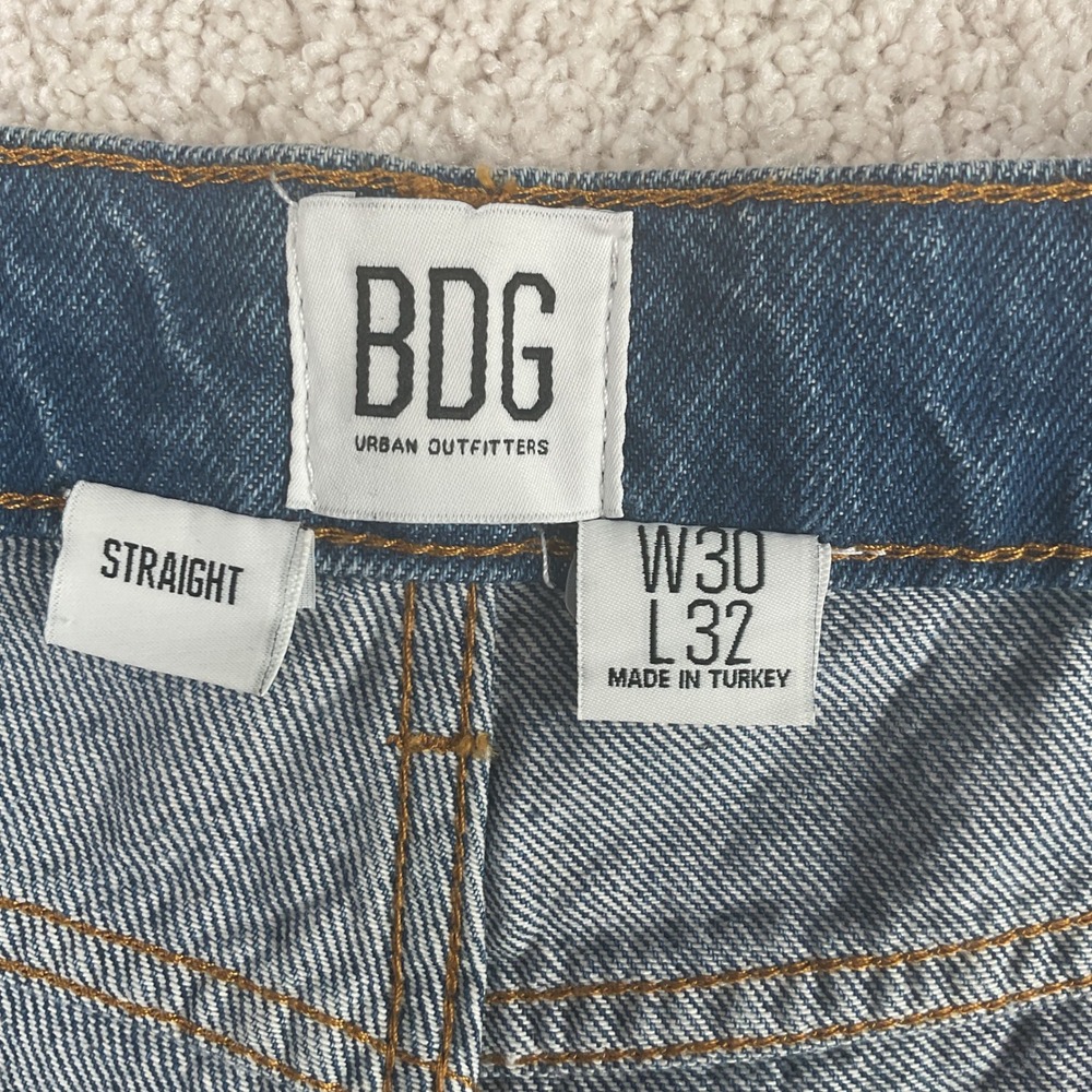 BDG Urban Outfitters Womens Straight Leg Jeans Blue Medium Wash W30 L32 NEW - Picture 4 of 8